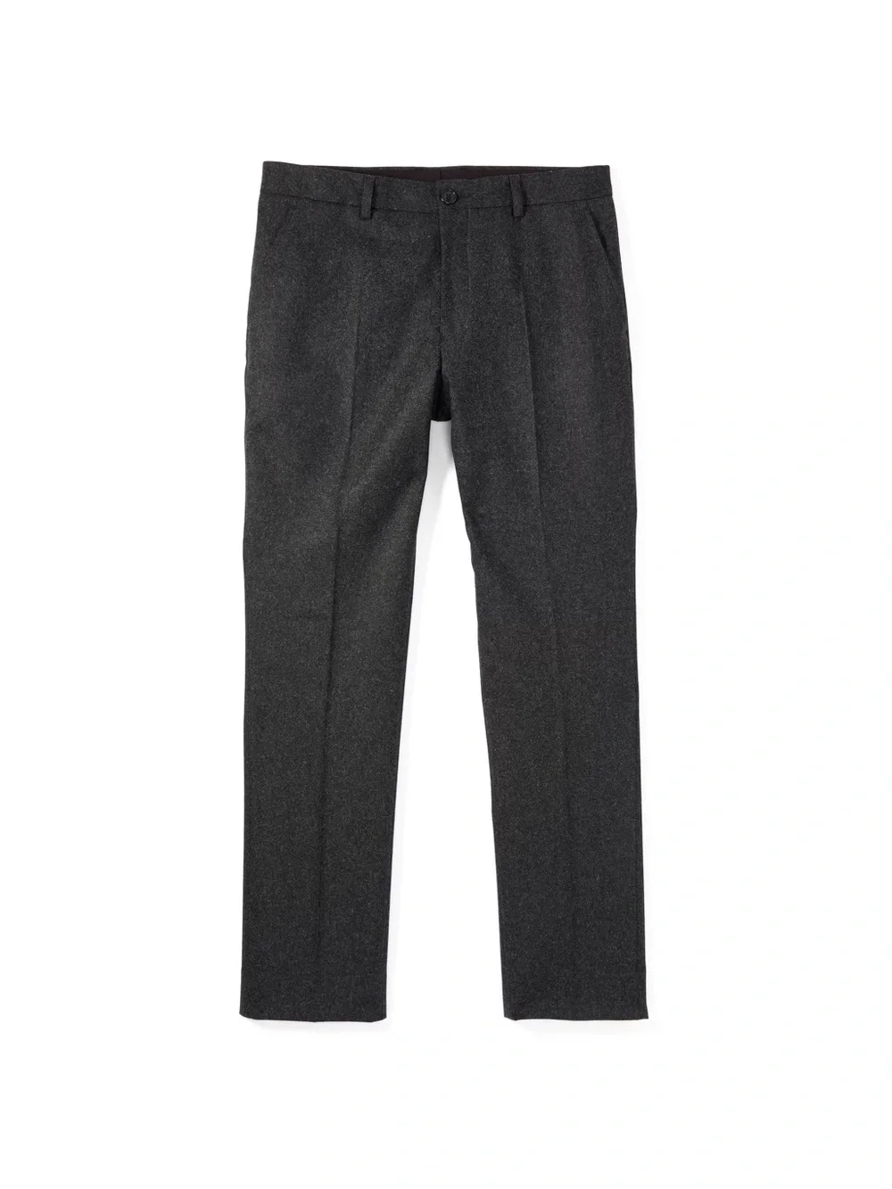 Wills Stretch Wool Blend Trousers Charcoal Gray Flat Front Dress Pants Men’s 34